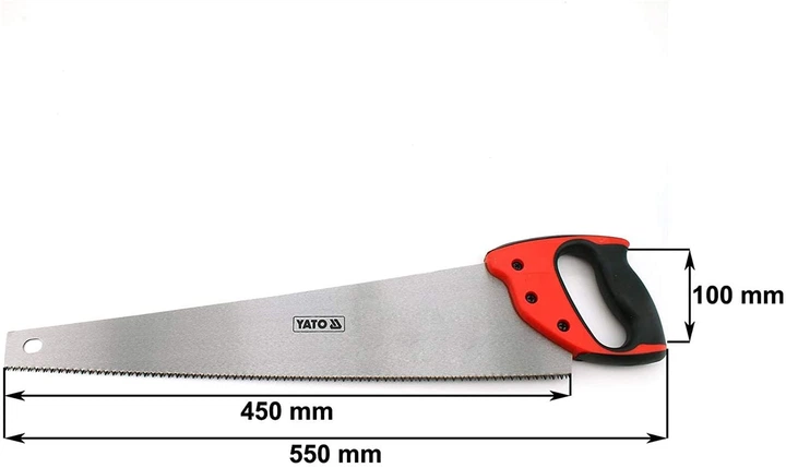 Ножівка для дерева, 450 мм, 7 TPI YATO (YT-3102) - Фото 2 Ножівка для дерева, 450 мм, 7 TPI YATO (YT-3102) - зображення 2