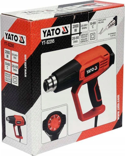 Строительный Фен 2000 Вт Технический YATO® YT-82295 - Фото 8 Строительный Фен 2000 Вт Технический YATO® YT-82295 - изображение 8