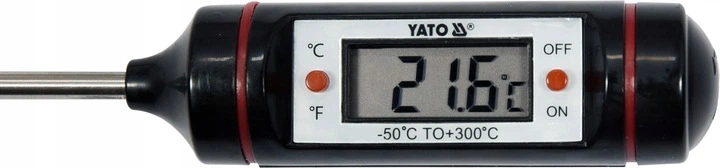 Термометр электронный YATO с зондом-130 мм, диапазон - 50ºС- + 300ºС, питания-1.5 В (LR44) - изображение 5