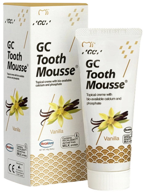 Krem do zębów GC Tooth Mousse bez fluoru Wanilia 40 g (5900000001036) - obraz 1