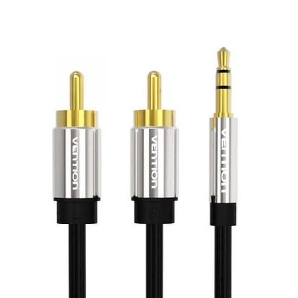 Кабель Vention AUX 3.5 mm M - 2xRCA M, 8 m, Black (BCFBK) - изображение 2