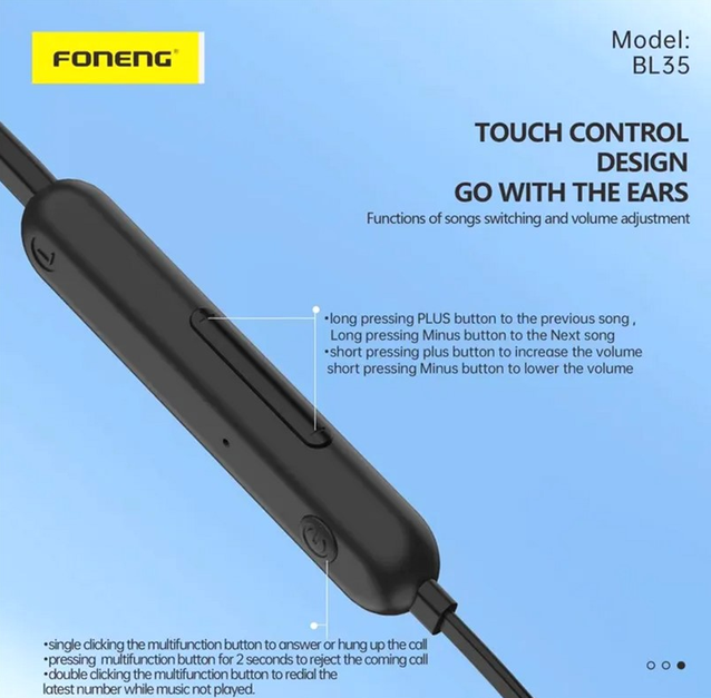 Наушники Foneng Neckband Sport BL35 - изображение 6