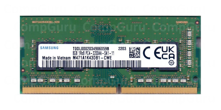 Оперативная память для ноутбука Samsung DDR4 8GB 3200MHz SO-DIMM 1Rx8 ...