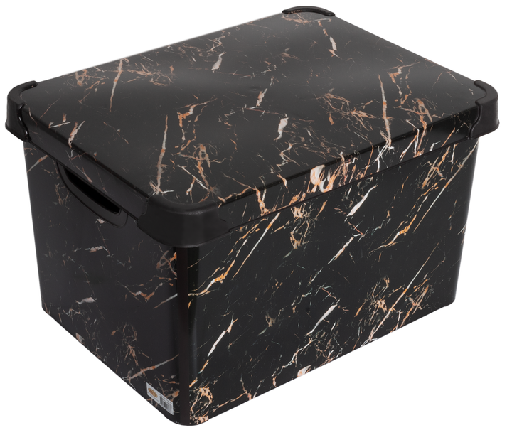Контейнер Violet House 0648 Decor Marble Black 20 л (6673355) 8690066733558 20л. - Фото 1 Контейнер Violet House 0648 Decor Marble Black 20 л (6673355) 8690066733558 20л. - зображення 1