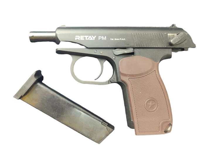 Стартовый шумовой пистолет RETAY PM (УЦЕНКА с выставочного магазина) +5 холостых патронов - изображение 2