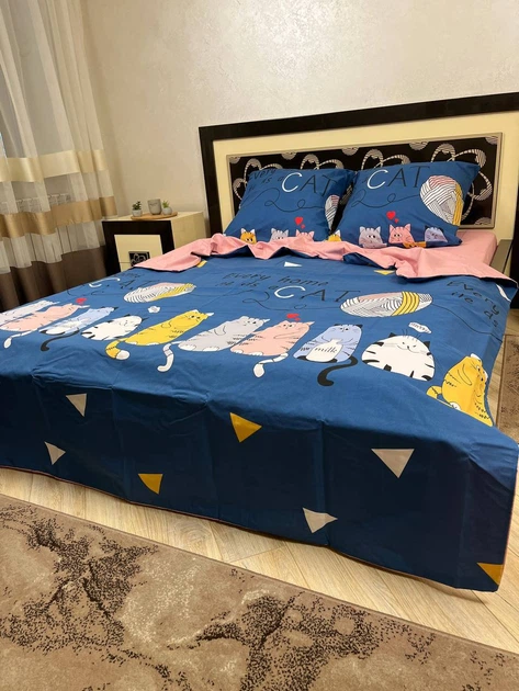 Комплект постельного белья Soft полуторный 150х215 см Котики - изображение 5