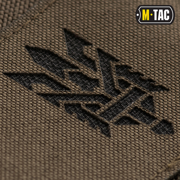 M-Tac нашивка Тризуб (стилізація) Laser Cut горизонтальна Ranger Green/Black - зображення 2
