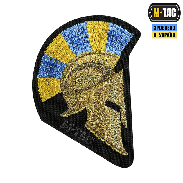 M-Tac нашивка Spartan Helmet UA (вышивка) Black - изображение 1