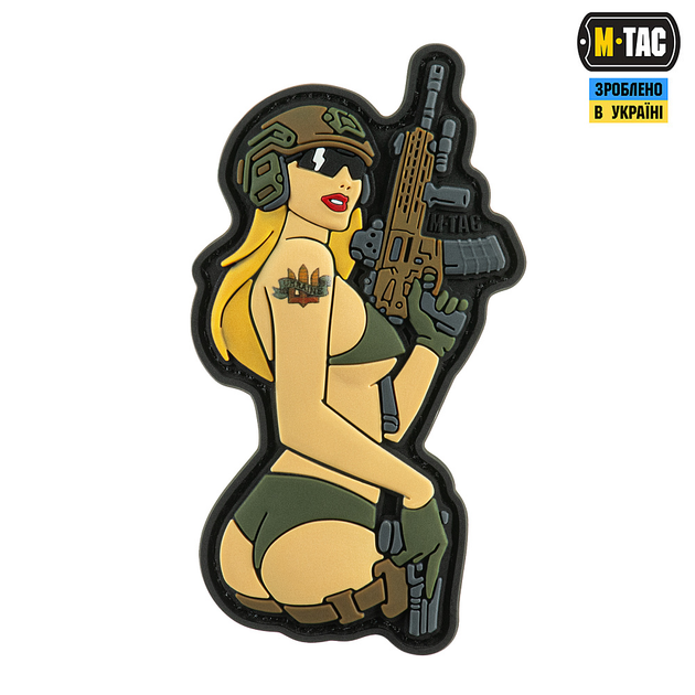 Нашивка M-Tac Tactical girl №4 PVC Blonde - зображення 1