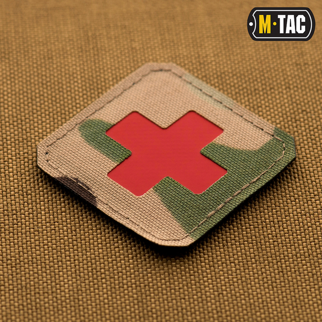 Нашивка Multicam/Red Medic M-Tac Laser Cut Cross - зображення 2