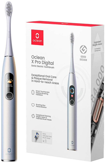 Szczoteczka elektryczna Oclean X Pro Digital Electric Toothbrush Glamour Silver - obraz 6