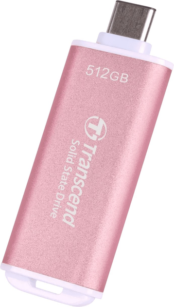 SSD диск Transcend ESD300 512GB USB 3.1 Gen 2 Type-C 3D NAND Pink (TS512GESD300P) External - зображення 4