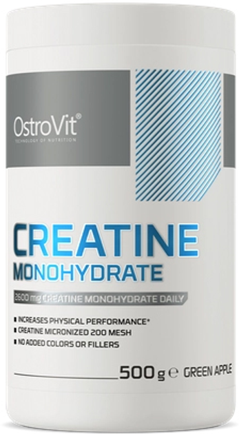 Креатин OstroVit Creatine Monohydrate 500 г Зелене яблуко (5902232617641) - зображення 1