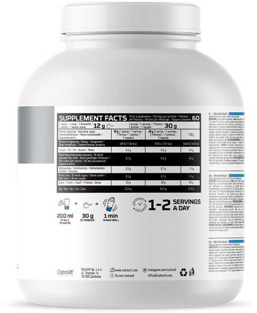 Протеїн OstroVit 100% Whey Isolate Лісові ягоди 1800 г (5903933909615) - зображення 2