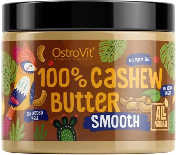 Паста OstroVit 100% Cashew Butter NutVit Smooth 500 г (5902232610062) - зображення 1