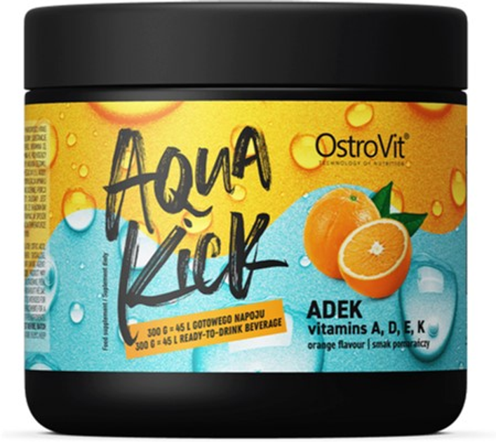 Харчова добавка OstroVit Aqua Kick ADEK 300 г Апельсин (5903933904108) - зображення 1