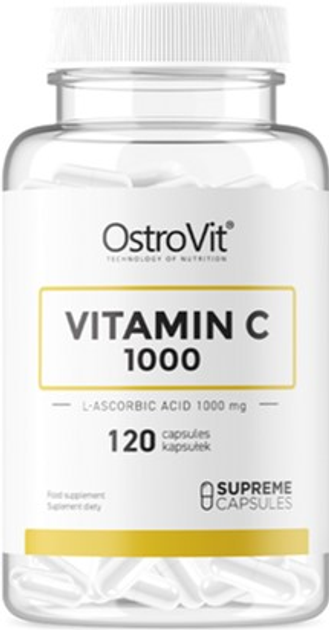 Харчова добавка OstroVit Vitamin C 1000 mg 120 капсул (5903246229806) - зображення 1