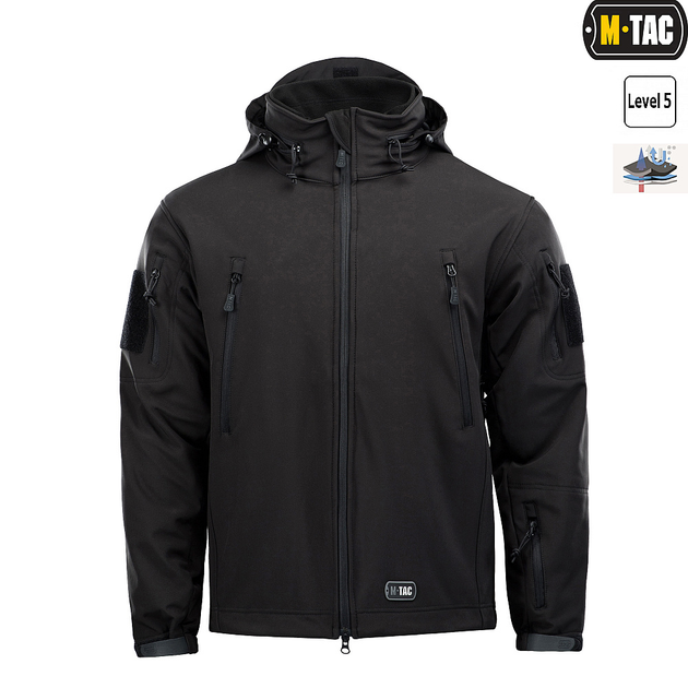 Куртка M-Tac Soft Shell с подстежкой Black M - изображение 2