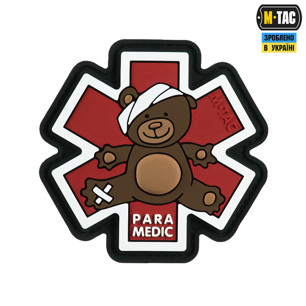 Нашивка M-Tac Paramedic Медвідь (PVC) Brown/Black - зображення 1