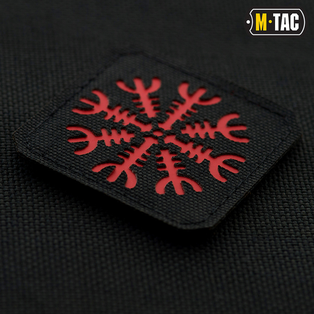 M-Tac нашивка шолом Жаху Laser Cut Black/Red - зображення 2
