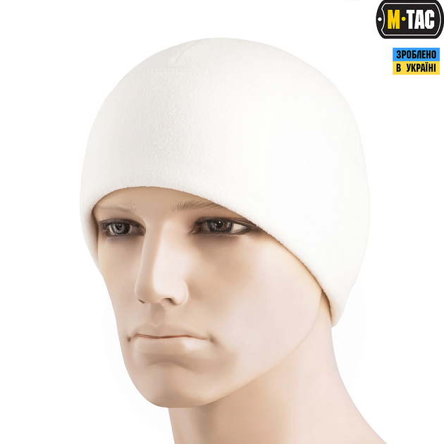 Шапка M-Tac Watch Cap Elite фліс (270г/м2) з Slimtex White XL - зображення 1