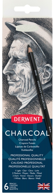 Zestaw ołówków Derwent Charcoal węglowych 6 szt (5028252170307) - obraz 1