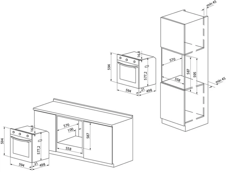 Духова шафа електрична Pyramida FN 100 EPL GWH (73) - зображення 12