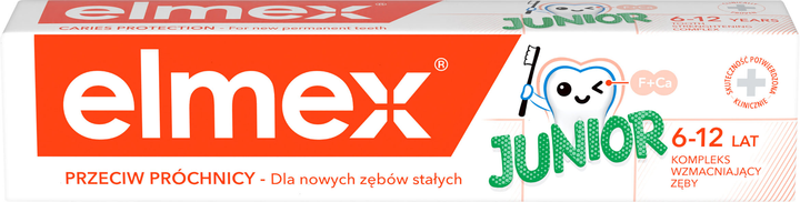 Упаковка зубної пасти Elmex Junior Дитяча від 6 до 12 років 75 мл х 2 шт (2172000018843) - зображення 3