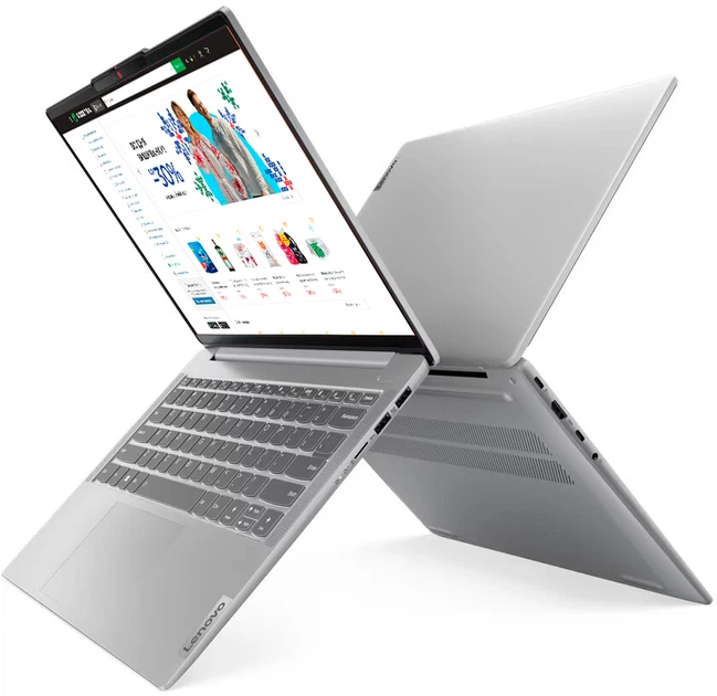 Ноутбук Lenovo IdeaPad Slim 5 14ABR8 (82XE006VRA) Cloud Grey / 14" IPS WUXGA / AMD Ryzen 5 7530U / RAM 16 ГБ / SSD 512 ГБ / Підсвітка клавіатури / Зарядка через Type-C - зображення 6