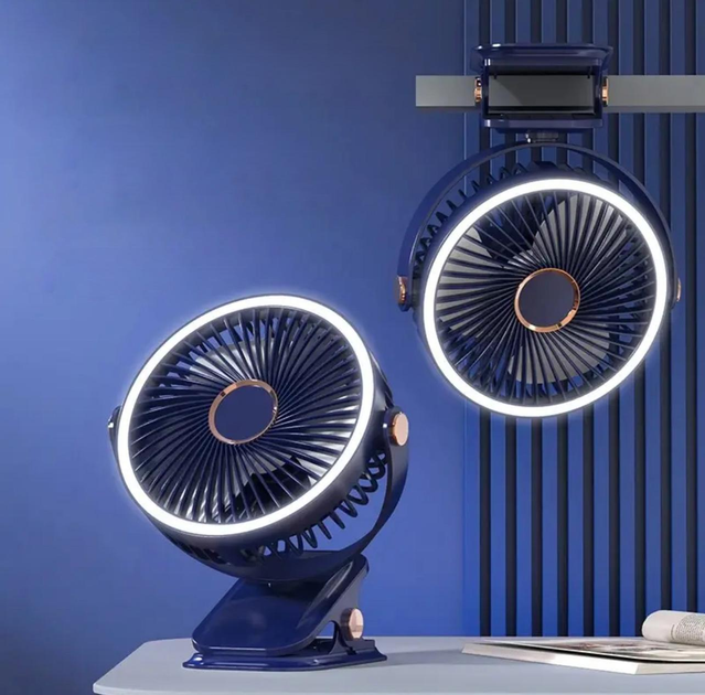 Настольный / подвесной трехскоростной вентилятор на прищепке с ...