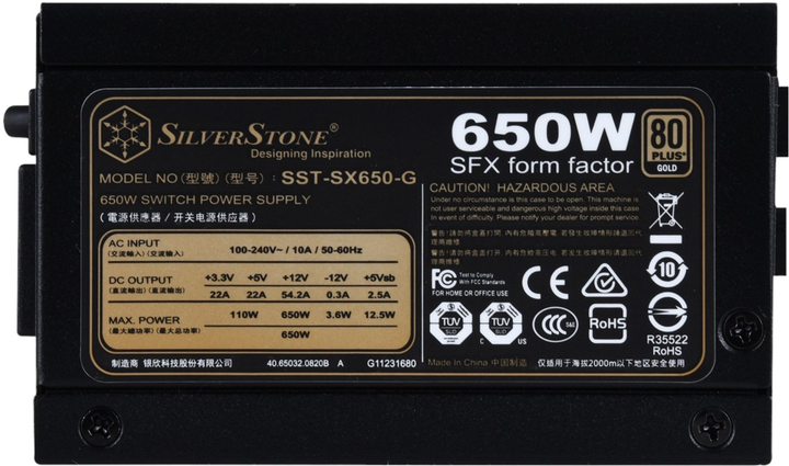 Zasilacz Silverstone SX650-G v1.1 650 W (SST-SX650-G) - obraz 9