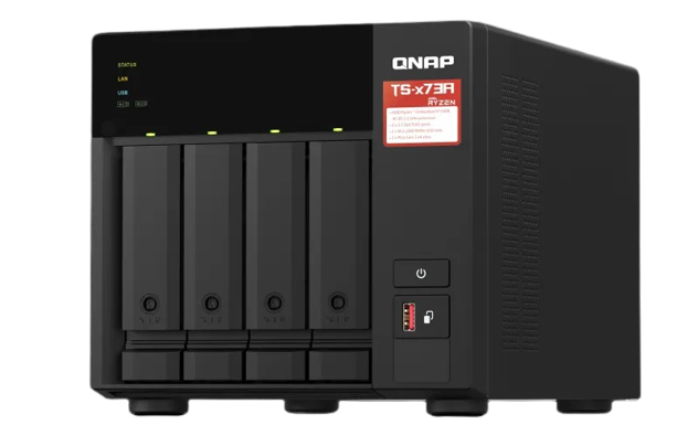 Мережеве сховище QNAP TS-473A-8G SO-DIMM DDR4 Чорний - зображення 3