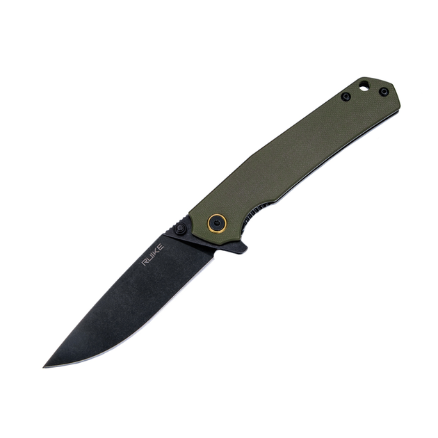 Нож складной Ruike Black Blade Green замок Frame lock P801-G - изображение 1