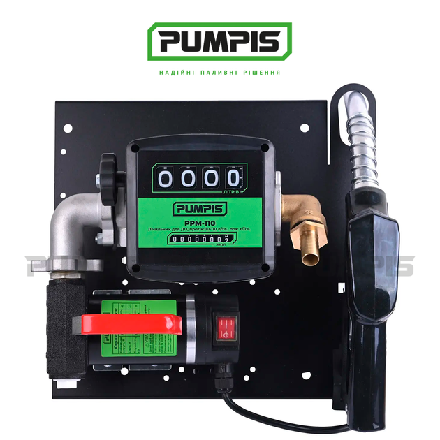 Заправна станція, міні АЗС для дизельного палива PUMPIS MINI 220-40, з лічильником, 220 В, 40 л/хв - зображення 3