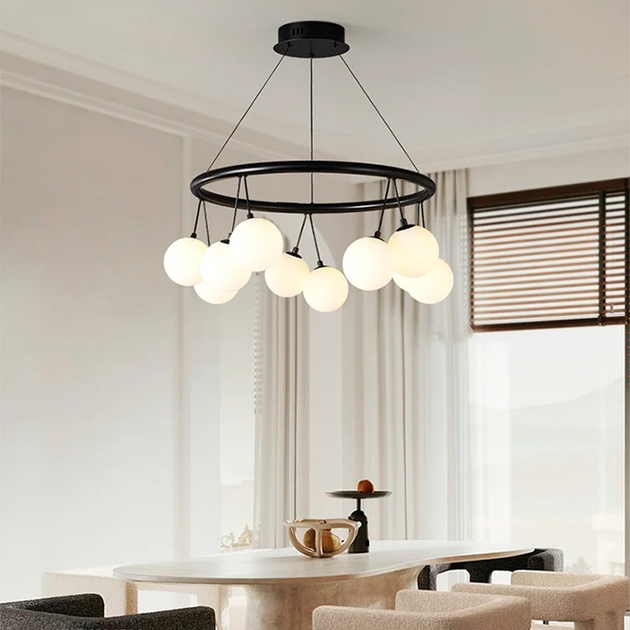 Люстра-кольцо подвесная Light House LNF-17454/10 BK черная (цоколь G9 ...