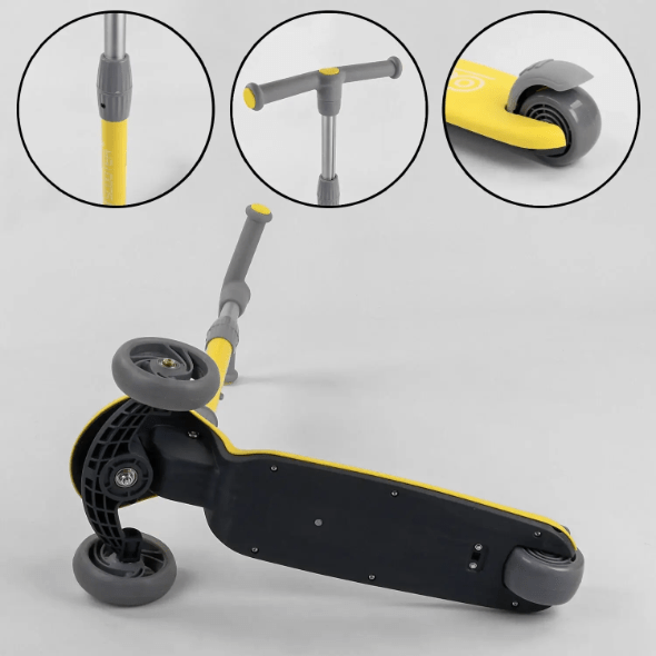 Самокат 3-х колісний Best Scooter жовтий, до 60 кг RS-8999 - зображення 6