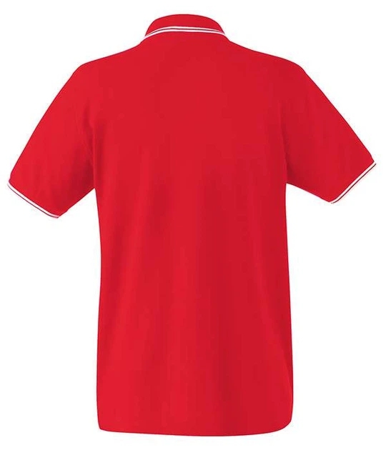 Футболка поло мужская Fruit of the Loom Premium tipped polo S Красный (0630320RWS) - Фото 2 Футболка поло мужская Fruit of the Loom Premium tipped polo S Красный (0630320RWS) - изображение 2