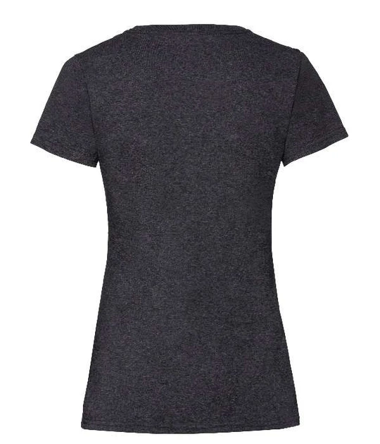 Футболка Fruit of the loom Lady-Fit v-neck XS Темно-сірий (61-398-0) - Фото 4 Футболка Fruit of the loom Lady-Fit v-neck XS Темно-сірий (61-398-0) - зображення 4