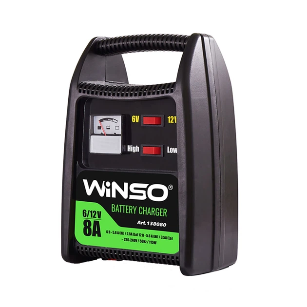 Зарядное устройство для свинцово-кислотных АКБ портативное Winso 6/12V, 8A (LD-10651) - изображение 2