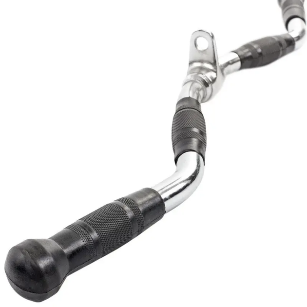 Ручка для верхней тяги York Fitness 70 см W-образная с резиновыми ручками хром - изображение 3