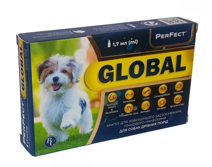 Капли на холку Ветсинтез PerFect Global от блох, клещей и глистов для ...