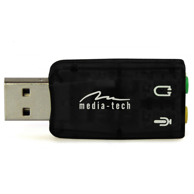 Звуковая карта Media-Tech MT5101 USB Virtual 5.1 Channel Black - изображение 1