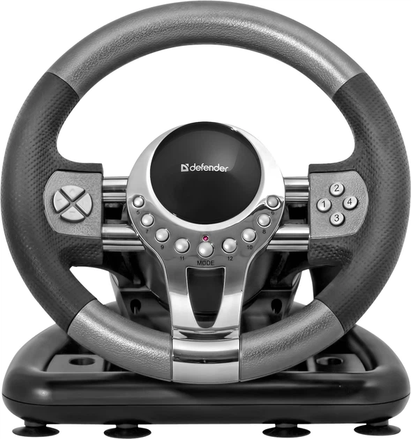 Игровой руль для ПК Defender Forsage с педалями USB Black (64367) - Фото 2 Игровой руль для ПК Defender Forsage с педалями USB Black (64367) - изображение 2