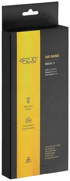 Guma do fitnessu i ćwiczeń z tkaniny 4FIZJO Hip Band 10-15 kg Black/Yellow (P-5907739310309)   - obraz 4