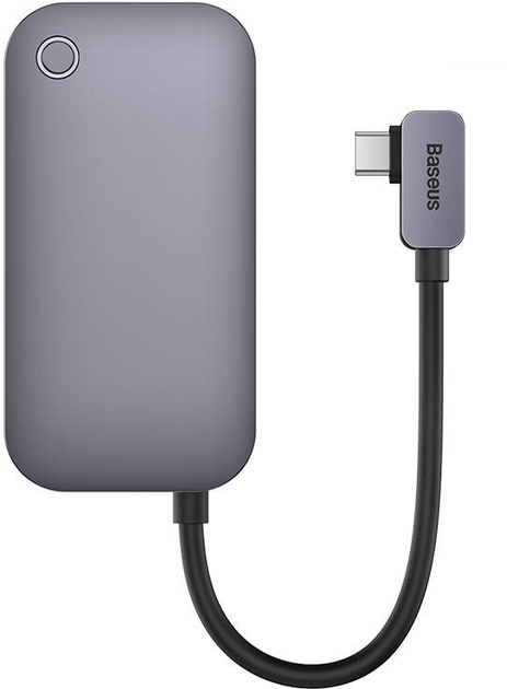 Хаб USB-C 4в1 Baseus PadJoy Series USB 3.0 + HDMI + USB-C PD + jack 3.5 mm Gray (WKWJ000013) - зображення 2