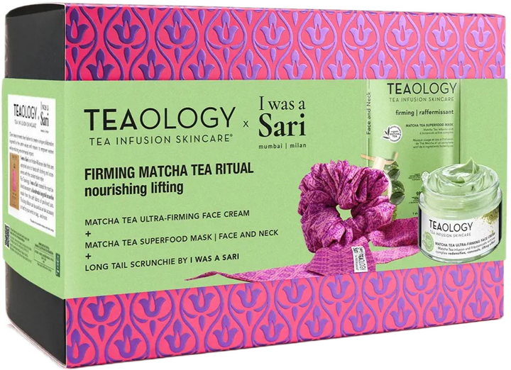 Zestaw do pielęgnacji twarzy Teaology Matcha Tea Ultra-firming Krem ultranawilżający 50 ml + Maska do twarzy 21 ml + Gumka do włosów (8050148505174) - obraz 1