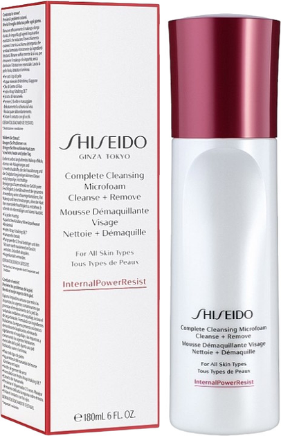 Пінка для зняття макіяжу Shiseido Skincare Complete Cleansing Microfoam 180 мл (729238155947) - зображення 2