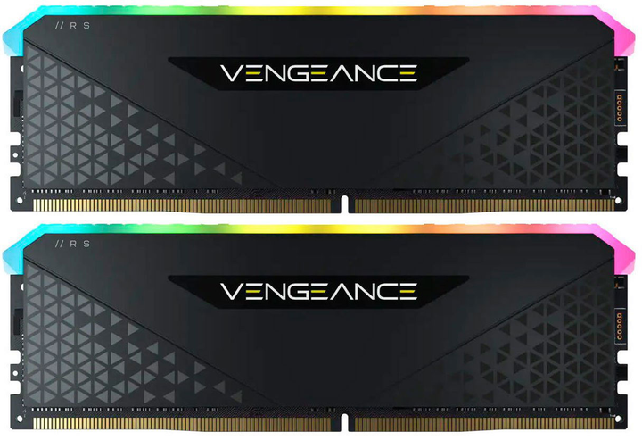 Оперативна пам'ять Corsair DDR4-3600 16384MB PC4-28800 (Kit of 2x8192) Vengeance RGB RS Black (CMG16GX4M2D3600C18) - зображення 1