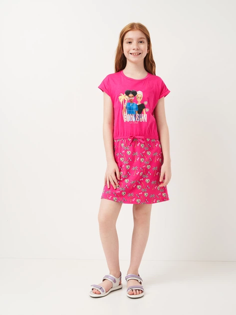 Подростковое летнее платье для девочки Disney Barbie EX1087 134-140 см Фуксия (3609086877406) - изображение 3
