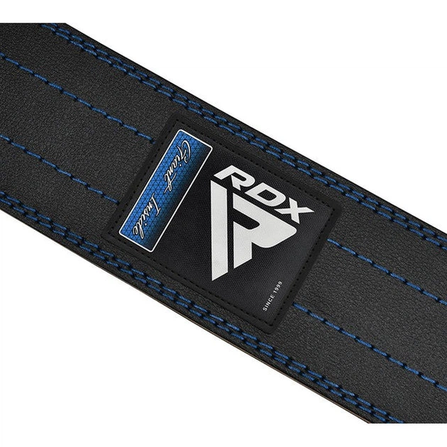 Пояс для пауерліфтингу RDX RD1 шкіряний Blue M - изображение 4